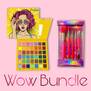 Prolux Cosmetics Wow Bundle | Eyeshadow Palette & Neon Pink Brush Set