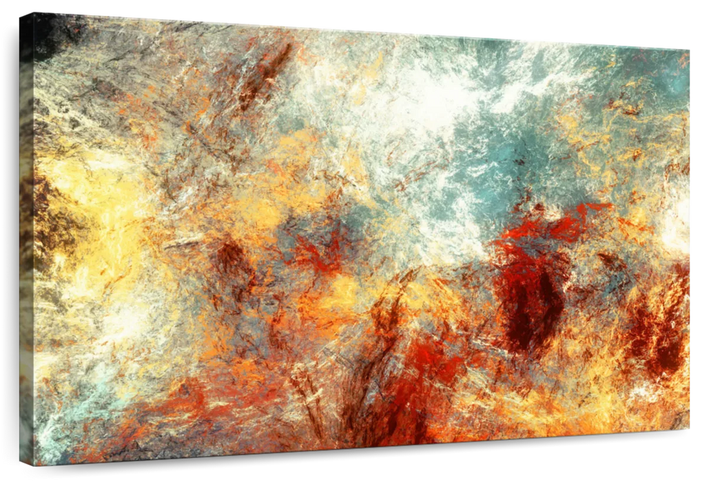 Frozen Fire Abstract Wall Art