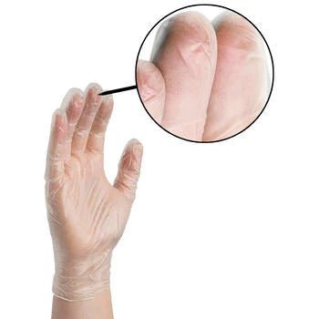 VIP Extensions X3 Clear Vinyl Industrial Latex Free Disposable Gloves by Ammex Gloves & Mittens