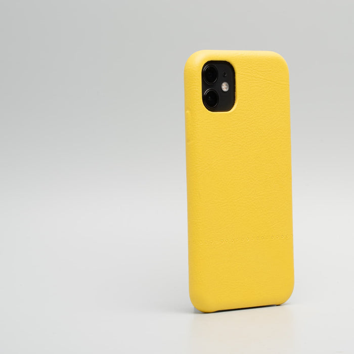 iPhone 11 Yellow Leather Case - Drops