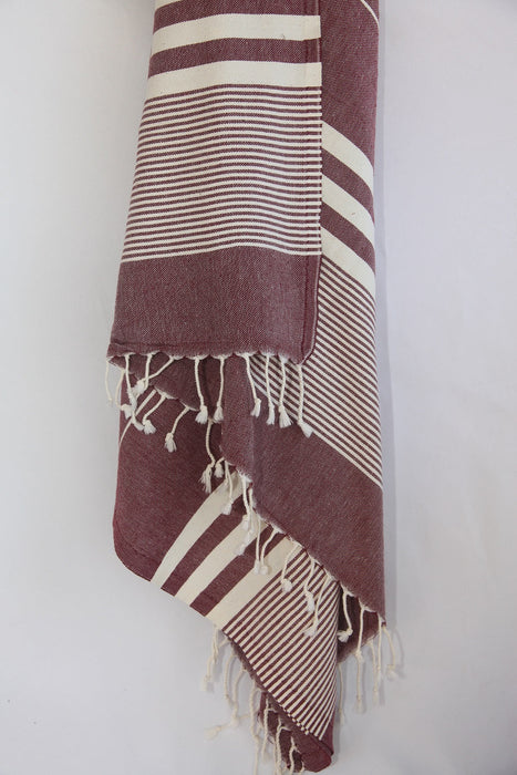 MONTE CARLO BURGUNDY TURKISH TOWEL