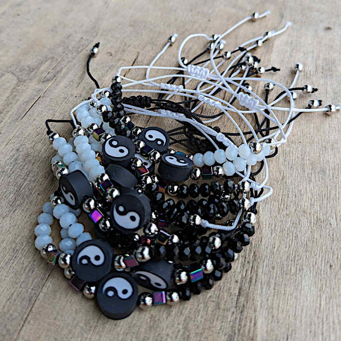 Threddies Yin Yang Adjustable String Bracelets