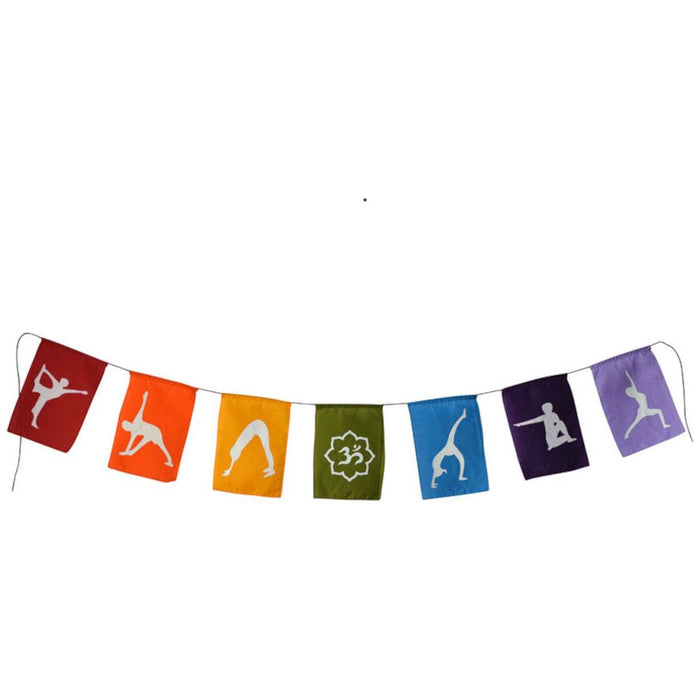 Threddies Yoga Asana And Om Prayer Flags