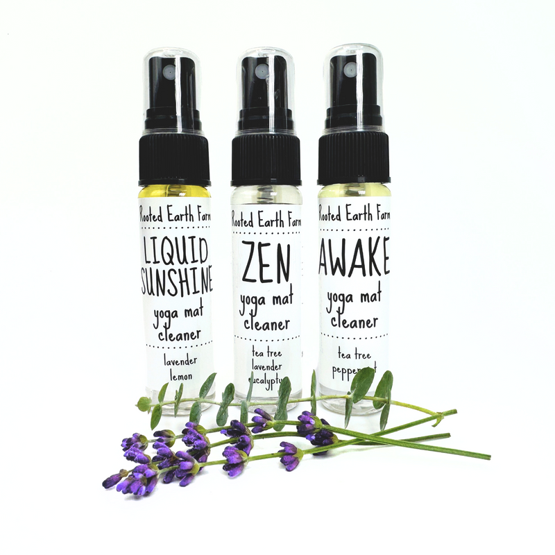 Rooted Earth Farm + Apothecary Yoga Mat Spray Gift Set Yoga Mat Sprays