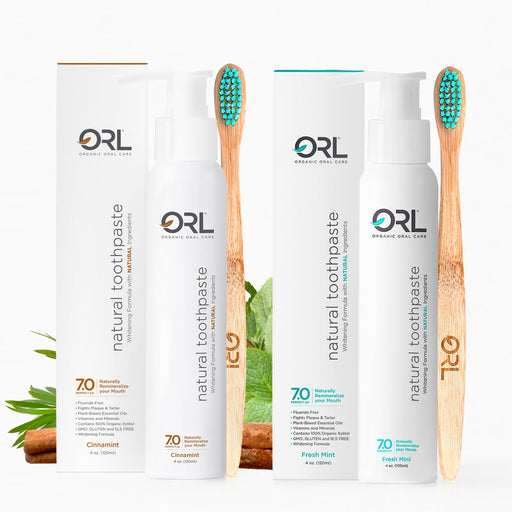 ORL Yours & Mine Toothpaste Combo - Fresh Mint & Cinnamint Bundle