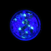 Lunautics Zenon - Chunky Purple Glitter with Glow-in-Dark Stars and Silver Moons Chunky Glitter