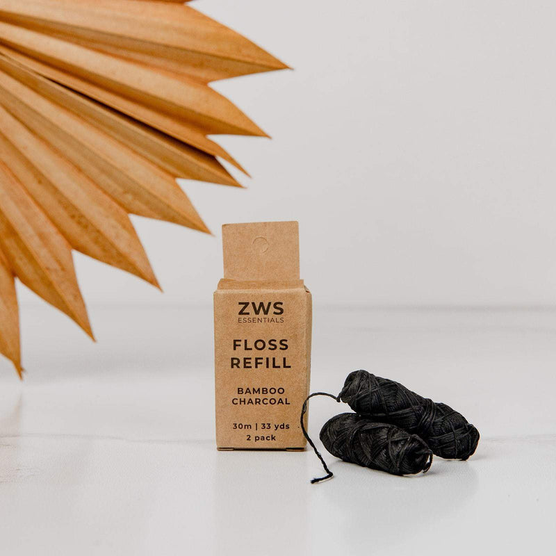 ZeroWasteStore.com Bamboo Charcoal Floss Dental Floss