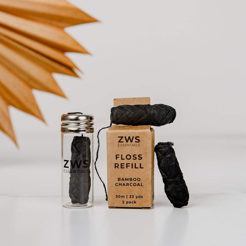 ZeroWasteStore.com Bamboo Charcoal Floss Dental Floss