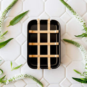 ZeroWasteStore.com Bamboo Soap Dish Soap Dishes & Holders Lavender Black