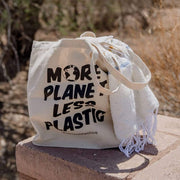 ZeroWasteStore.com More Planet Less Plastic Organic Tote Bag Shopping Totes