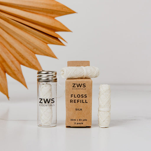 ZeroWasteStore.com Silk Floss - Zero Waste Dental Floss, 30m, Biodegradable, Refillable Dental Floss