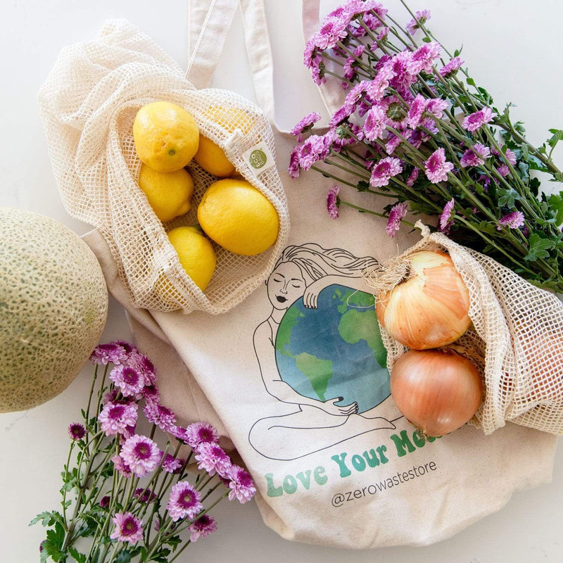ZeroWasteStore.com Zero Waste Tote Bag Kit Shopping Totes