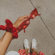 zeroUV Retro Women's Translucent Thin Cat Eye Color Tone Sunglasses C663 Sunglasses