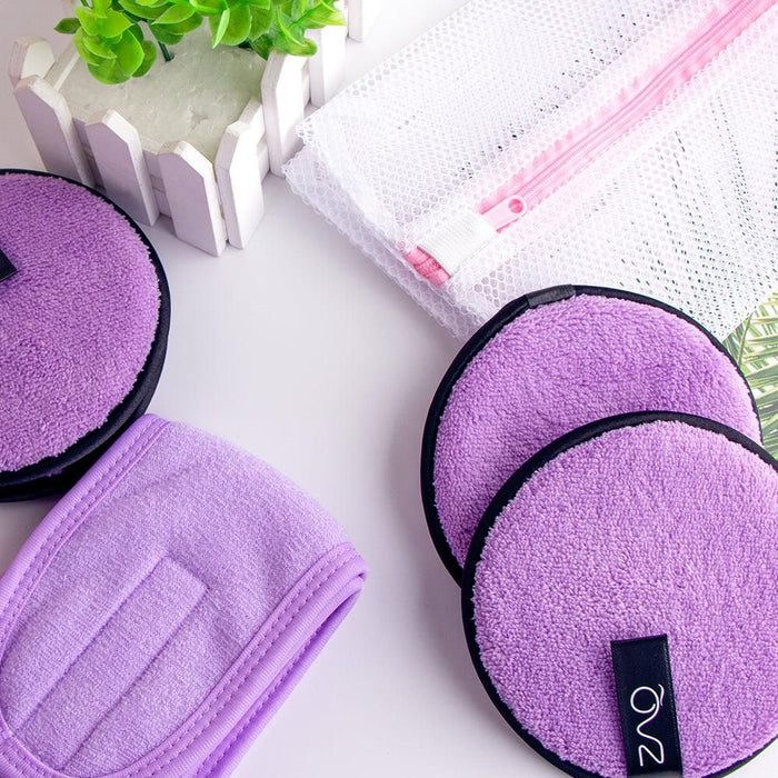 ZAQ Skin & Body - ZAQ Skin & Body -  Reusable Makeup Remover Pads 4pack with Spa facial Headband