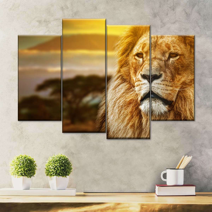 Lion In African Safari Wall Art