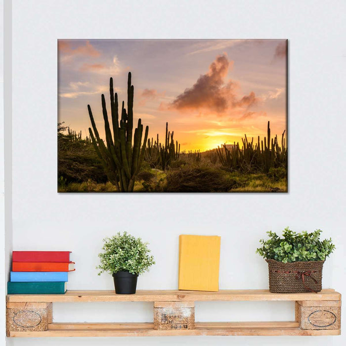 Cactus Sunset Wall Art