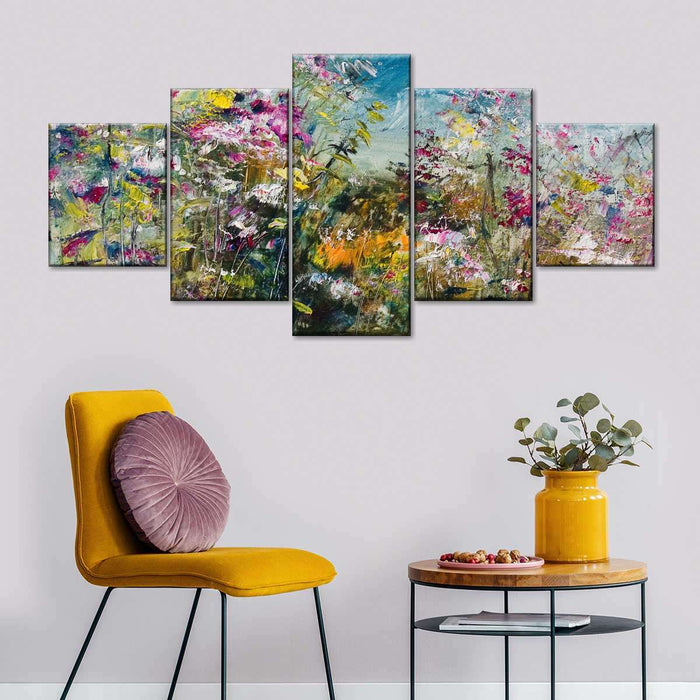 Abstract Wildflower Wall Art