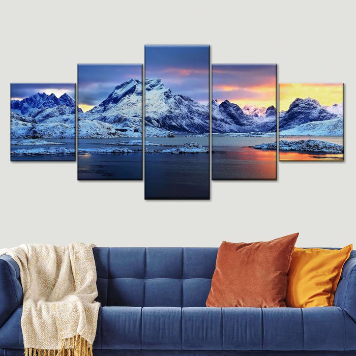 Norway Snowy Mountains Wall Art