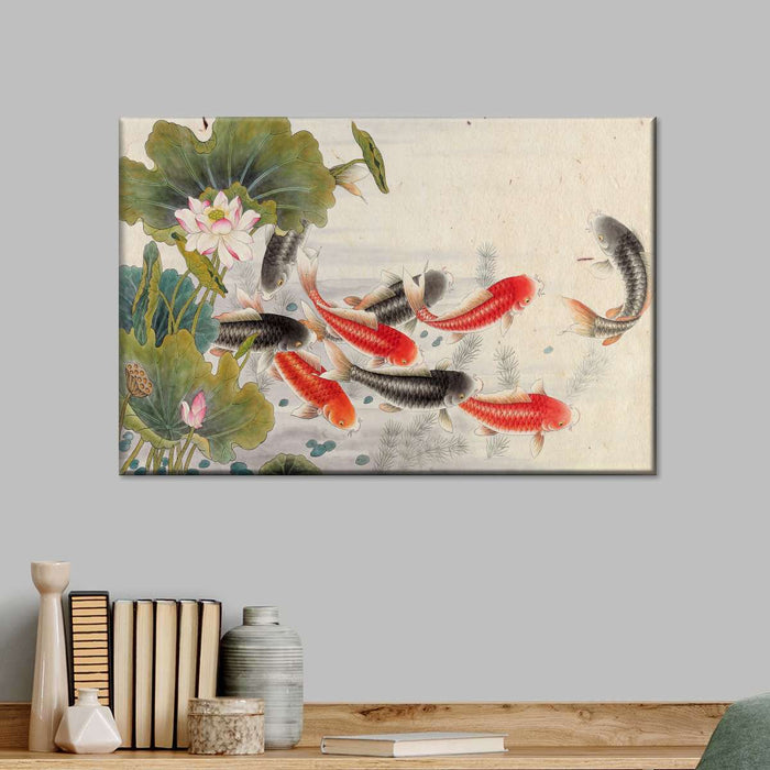 Japanese Koi Pond Wall Art