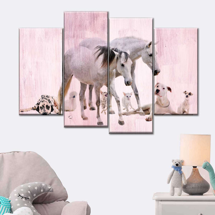 Dogs And Horses Wall Art