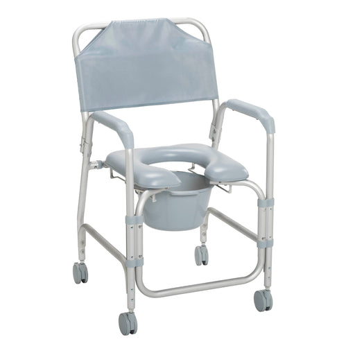 RIO Medical Supplies Lightweight Portable Shower Commode Chair with Casters