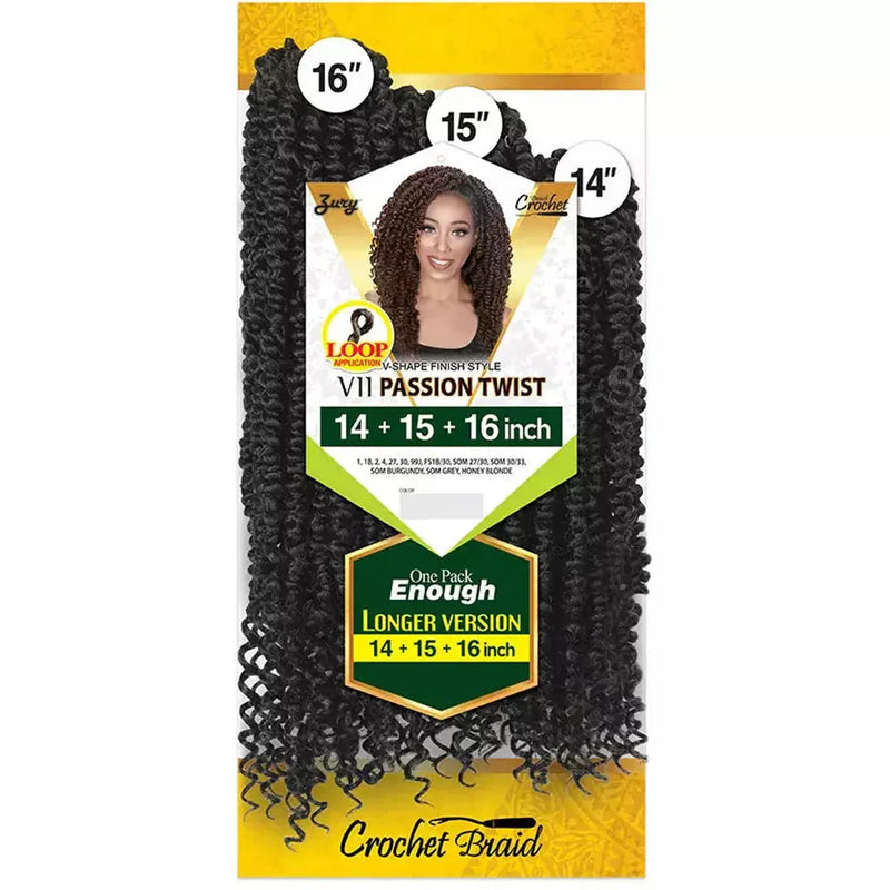 Mill's Beauty Supply V11 Passion Twist, One Enough Pack, Longer Version, 14"15"16" Hair Extensions