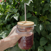 ZeroWasteStore.com Bamboo Mason Jar Lid Drinkware