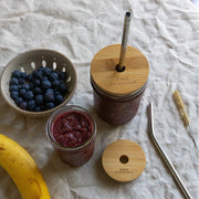 ZeroWasteStore.com Bamboo Mason Jar Lid Drinkware