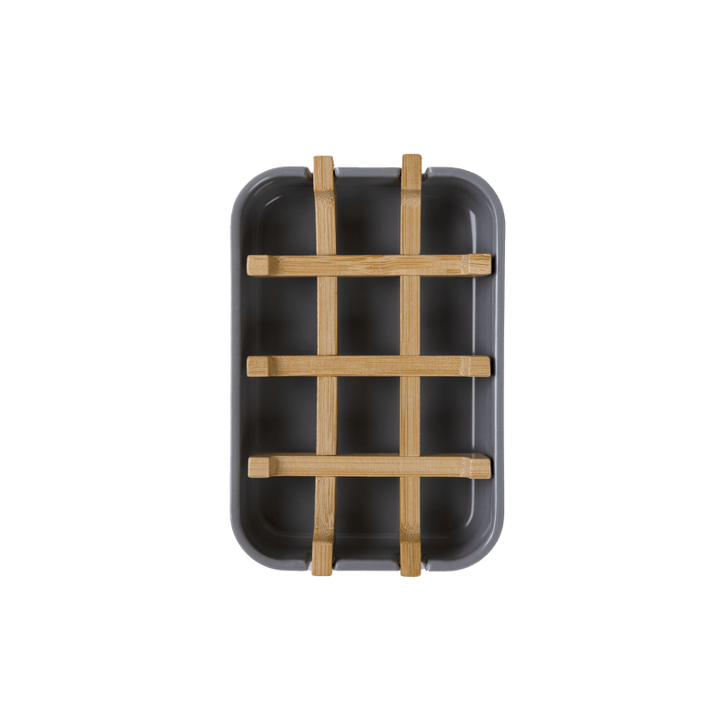 ZeroWasteStore.com Bamboo Soap Dish Soap Dishes & Holders Dark Slate Gray White,Black,Grey