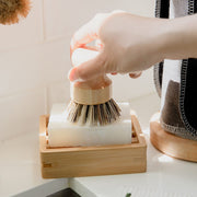 ZeroWasteStore.com Pot Scrubber - Eco Friendly Scrub Brush, Bamboo, Plastic Free, Compostable Household Cleaning Supplies