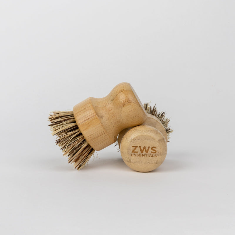 ZeroWasteStore.com Pot Scrubber - Eco Friendly Scrub Brush, Bamboo, Plastic Free, Compostable Household Cleaning Supplies