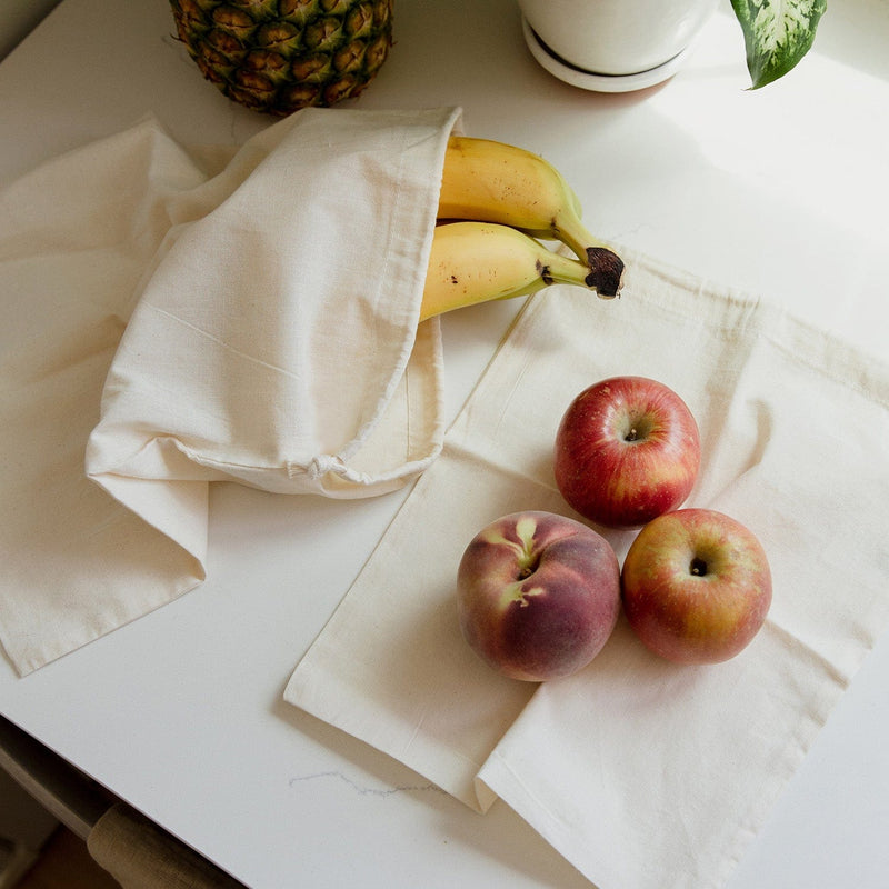 ZeroWasteStore.com Muslin Produce Bag - Multiple Sizes - Zero Waste Muslin Bag Shopping Totes