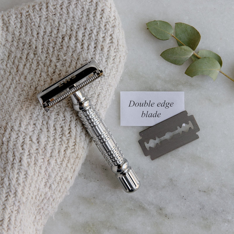 ZeroWasteStore.com Zero Waste Safety Razor - Sustainable Razor - Single Blade, 10 Free Blades Razors & Razor Blades