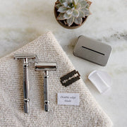 ZeroWasteStore.com Zero Waste Safety Razor - Sustainable Razor - Single Blade, 10 Free Blades Razors & Razor Blades
