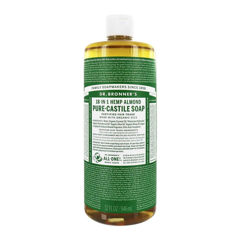 Dr. Bronner's Dr. Bronner's Organic Pure Castile Liquid Soap Hemp Almond 32 fl oz Liquid Soap