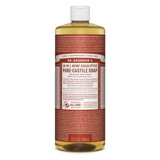 Dr. Bronner's Dr. Bronner's Organic Pure Castile Liquid Soap Hemp Eucalyptus 32 fl oz Liquid Soap