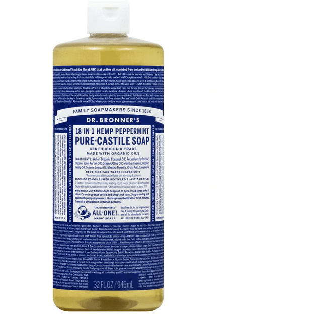 Dr. Bronner's Organic Pure Castile Liquid Soap Peppermint 32 fl oz