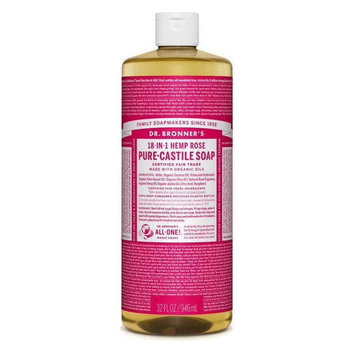 Dr. Bronner's Organic Pure Castile Liquid Soap Rose 32 fl oz