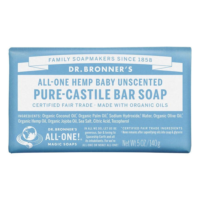 Dr. Bronner's Pure Castile Soap Bar Baby Mild 5 oz