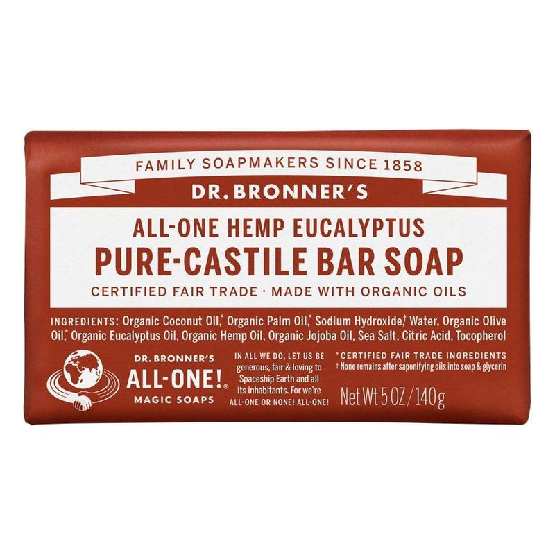 Dr. Bronner's Dr. Bronner's Pure Castile Soap Bar Eucalyptus 5 oz Soap Bar