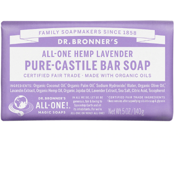 Dr. Bronner's Pure Castile Soap Bar Lavander 5 oz