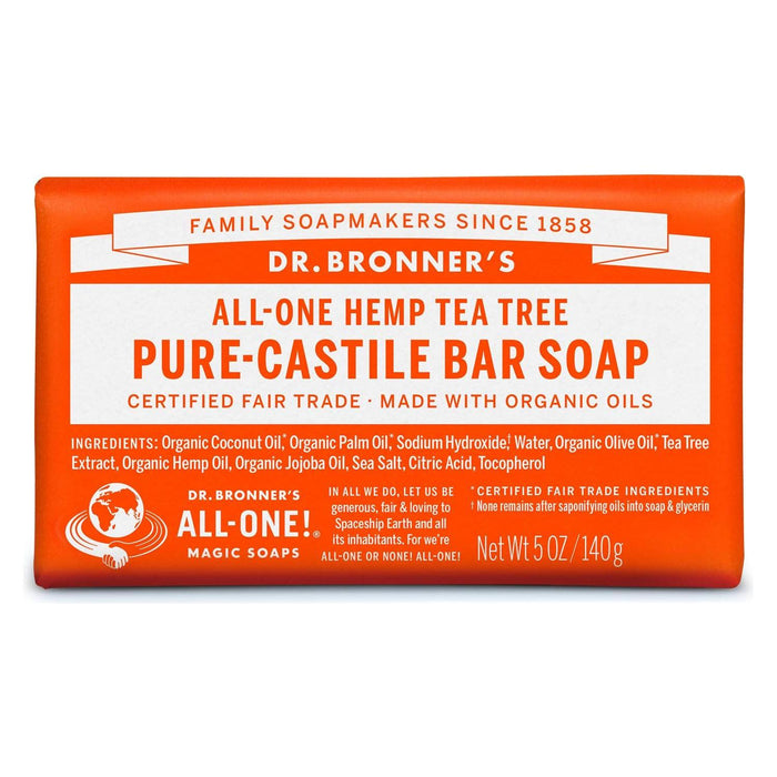 Dr. Bronner's Pure Castile Soap Bar Tea Tree 5 oz