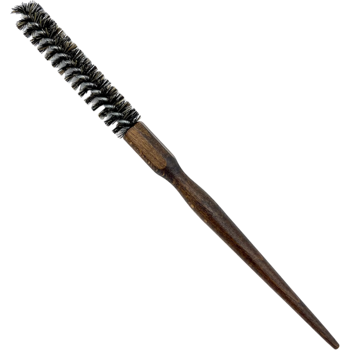Dural Beech wood curling hair brush with natural bristles - brown