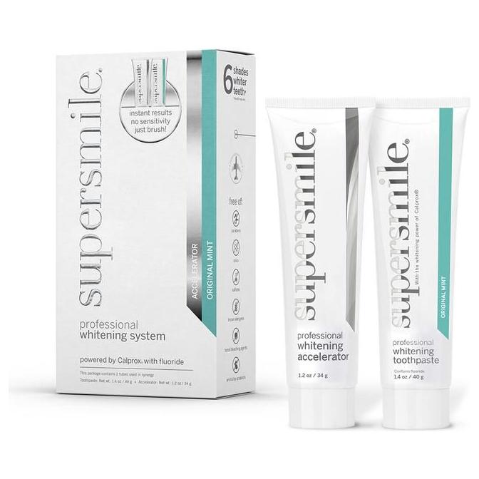 Supersmile Professional Whitening System Toothpaste Original Mint + Accelerator 1 Kit 2.6 Oz