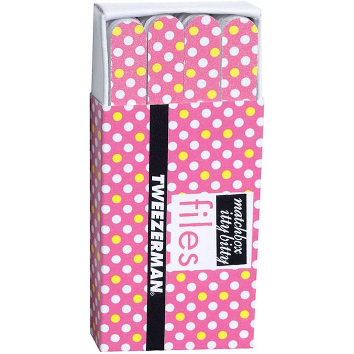 Tweezerman Matchbox Itty Bitty Files - Pink, White, Yellow Dots