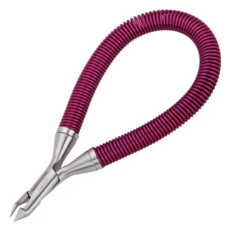Tweezerman Grip And Snip Spiral Spring Cuticle Nipper Purple