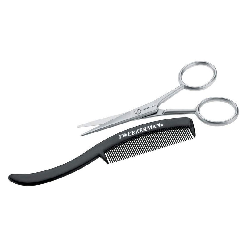 Tweezerman Tweezerman Gear Moustache Scissors with Comb Moustache Scissors