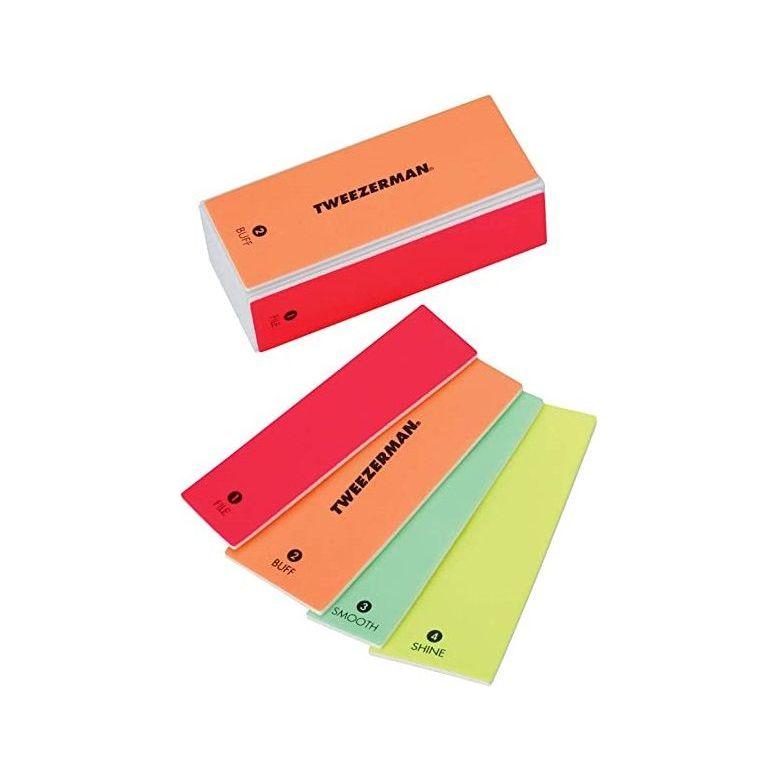 Tweezerman Tweezerman - 4-in-1 File, Buff, Smooth & Shine Block Neon Nail File