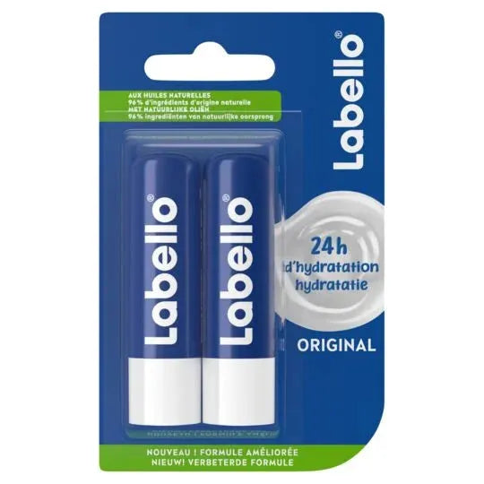 Labello Labello Original Care 24h Hydratation 2x4.8g Lip Balm