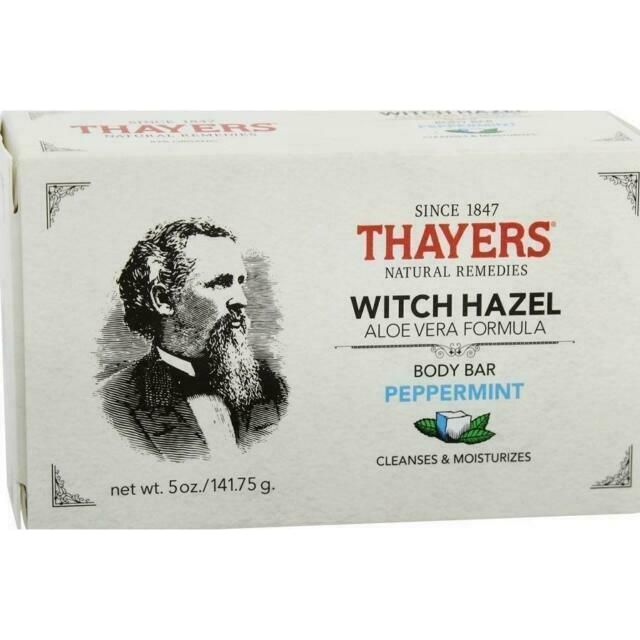 Thayers Witch Hazel Body Bar Soap Peppermint 5 Oz